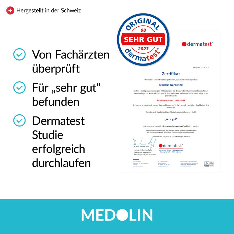 Medolin® Scar Ointment - Reduces the visibility of scars - Certified scar gel in the EU - Versatile & easy to use, 19 g - NewNest Australia