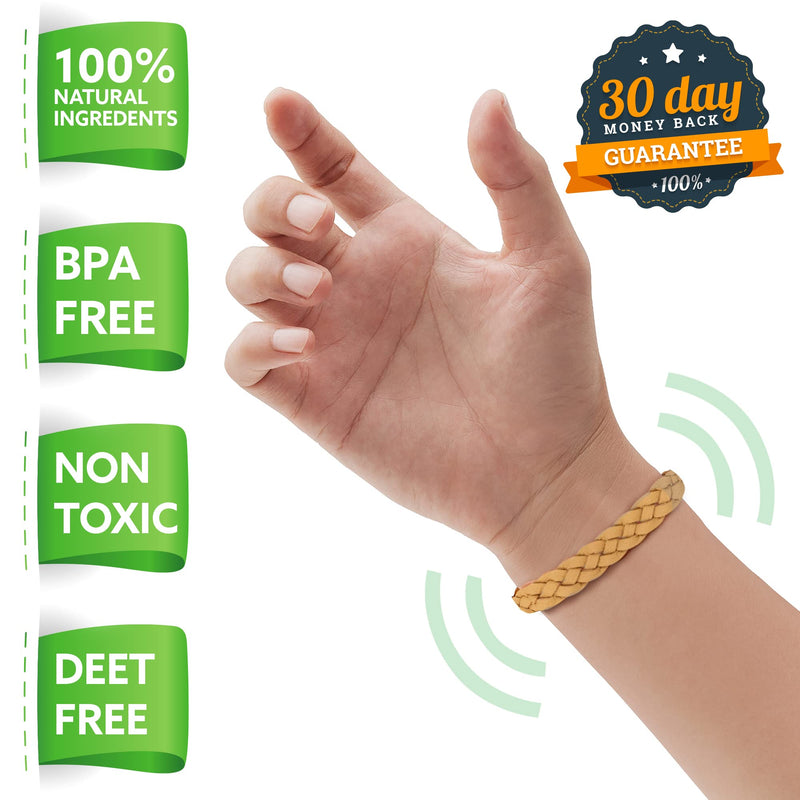 Tanness 12 Pack Woven Mosquito Repellent Bracelet | Non-Toxic Outdoor Bug Repellent Wristbands | Deet-Free Insect Repellent Bands | Waterproof Camping Accessories for Kids, Baby and Adults Solid - NewNest Australia