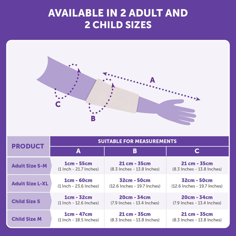 Blocka-wear Waterproof Cast Cover Arm Adult for Shower & Bath - Reusable Broken Arm Protector Sleeve Made With Stretchy Neoprene Seal & PVC Body – S-M, 57cm x 24cm, Grey Adult Size S-M - NewNest Australia