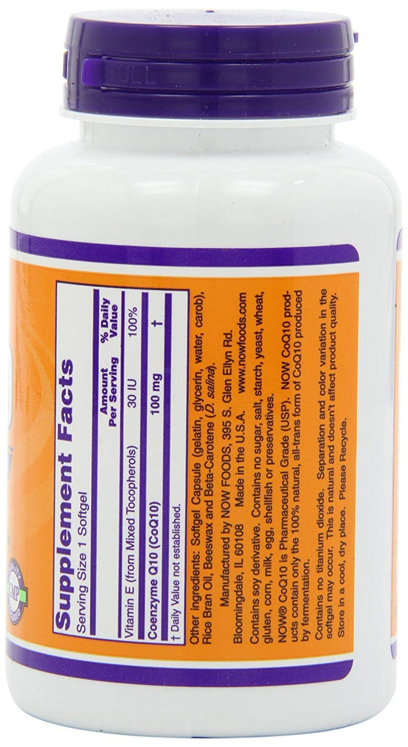 NOW Foods Coq10 100mg 2*150 Softgels 150 Softgels - NewNest Australia