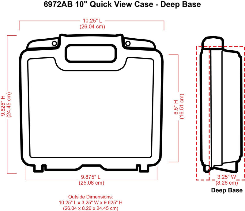 ArtBin 6972AB 10 inch Quick View Deep Base Carrying, Portable Art & Craft Organizer with Handle, [1] Plastic Storage Case, Translucent, Clear 10 inch - Deep Open - NewNest Australia