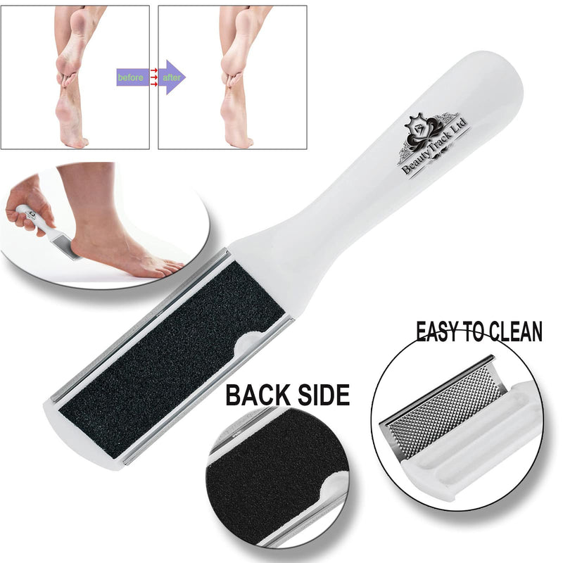 Pack of 3 Files Double Sided Professional Foot File Rasp Hard Dead Skin Remover Pedicure Skin Grater Remove Calloused Dry Rough Dead Skin Feet Soft Smooth (White Foot Files) White Foot Files - NewNest Australia