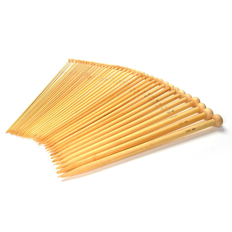 LIHAO 36 PCS Bamboo Knitting Needles Set (18 Sizes From 2.0mm to 10.0mm) - NewNest Australia