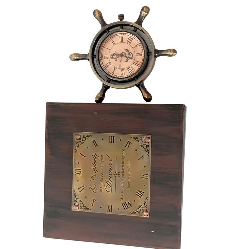 NewNest Australia - collectiblesBuy Antique Brass Pocket Watches Unisex Desk Clock Paperweight Vintage Box 