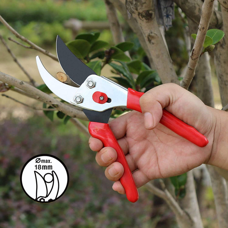 FLORA GUARD - 8.5Inch Traditional Bypass Pruning Shears - Professional Tree and Branch Garden Pruner - NewNest Australia