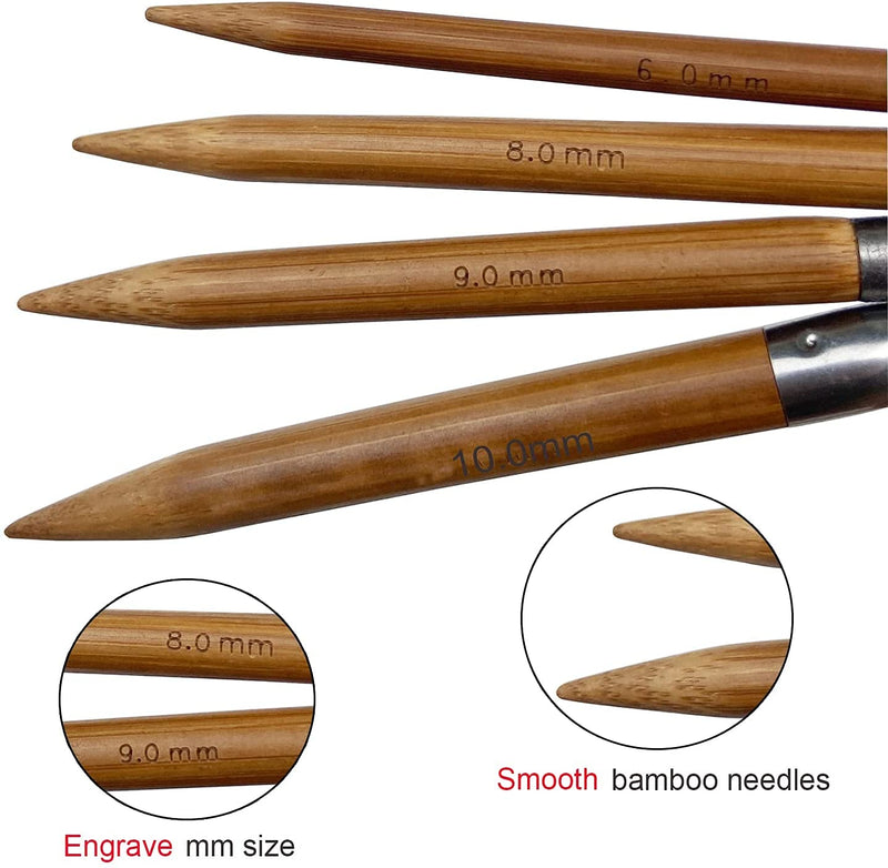Mdoker Bamboo Circular Knitting Needle Size 2 16 Inch Circular Knitting Needles for Handmade Knitting DIY and Any Weaven Yarn Projects(US Size 2,2.5mm) US-2-(2.5mm) - NewNest Australia