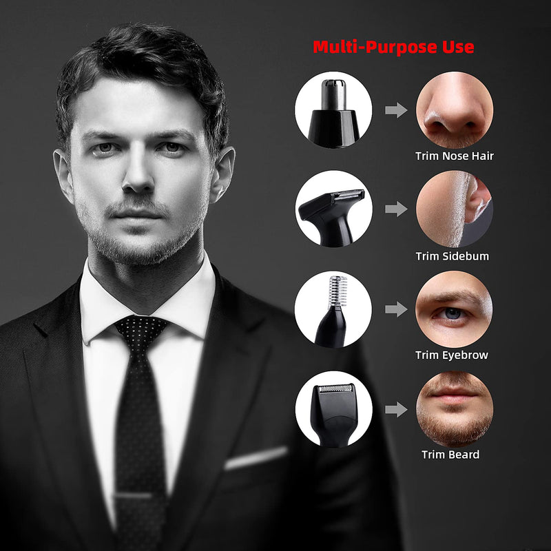 Nose Hair Trimmer for Men, Dveda 2020 Upgrade Professional USB Rechargeable Nostril Nasal Hair Vacuum Cleaning System,4 in 1 Hair and Beard Clippers for Women with Waterproof,Silver - NewNest Australia