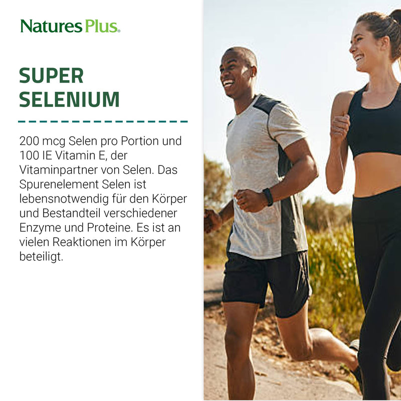NaturesPlus Super Selenium high dose 200 mcg (90 tablets) - selenium and vitamin E - NewNest Australia
