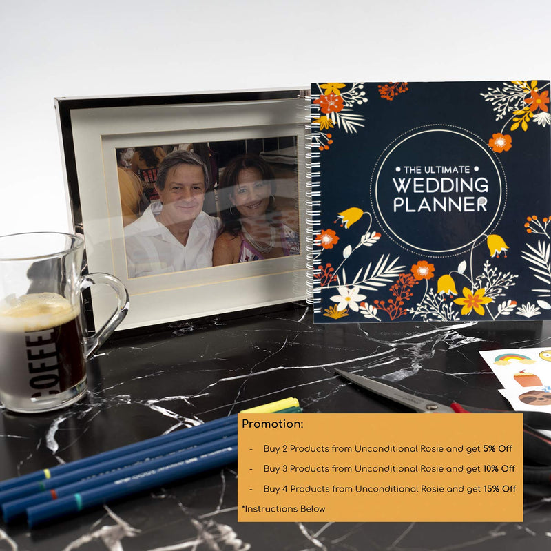 The Wedding Planner | A Complete 80 Pages Hardcover Organizer that Includes Checklists, Party Planner, Budget Organizer, Honeymoon and More | Wedding Planner Book and Organizer for The Bride | Wedding Gifts for Bride and Groom - NewNest Australia