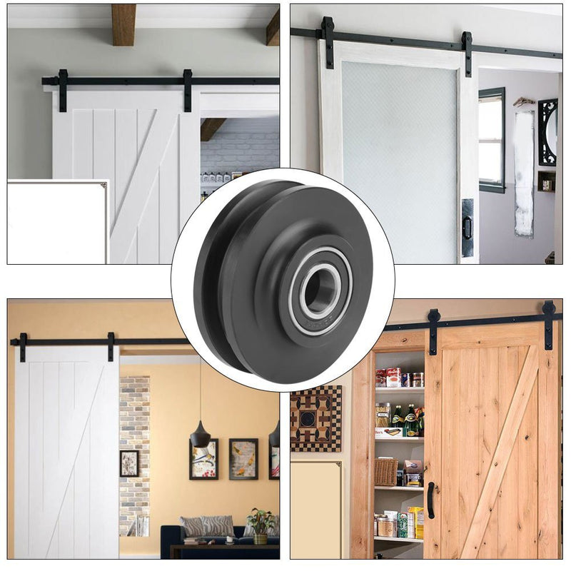 2Pcs Sliding Barn Door Wheel Closet Hardware Door Roller Cabinet Window Pulley Sliding Door Track Home Use - NewNest Australia