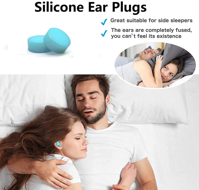Silicone Ear Plugs for Sleeping Custom Fit Noise Reduction Reusable Super Soft Silicone Earplugs for Snoring, Swimming, Travel, Concerts, Work, Studying, Loud Noise - The Earplug for Sleep - NewNest Australia