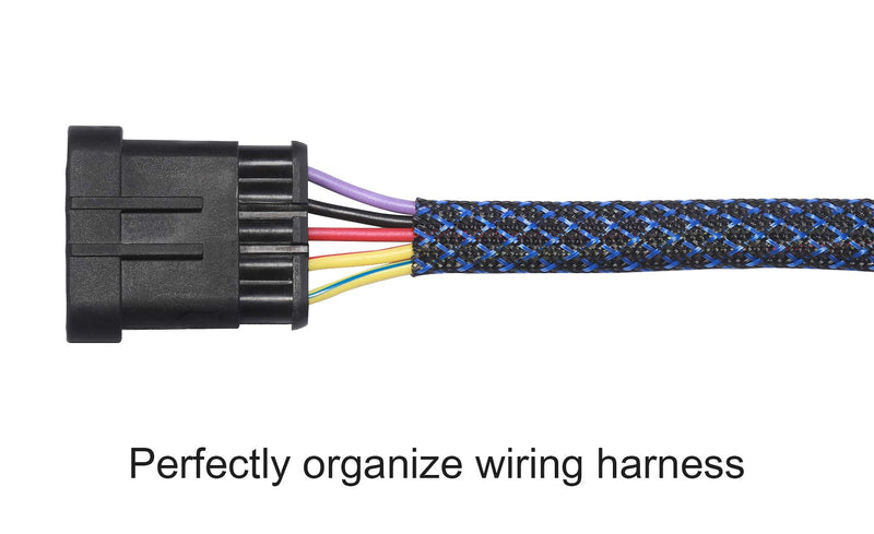 100ft - 1/4 inch PET Expandable Braided Sleeving – Blackblue – Alex Tech braided cable sleeve 1/4"-100ft - NewNest Australia