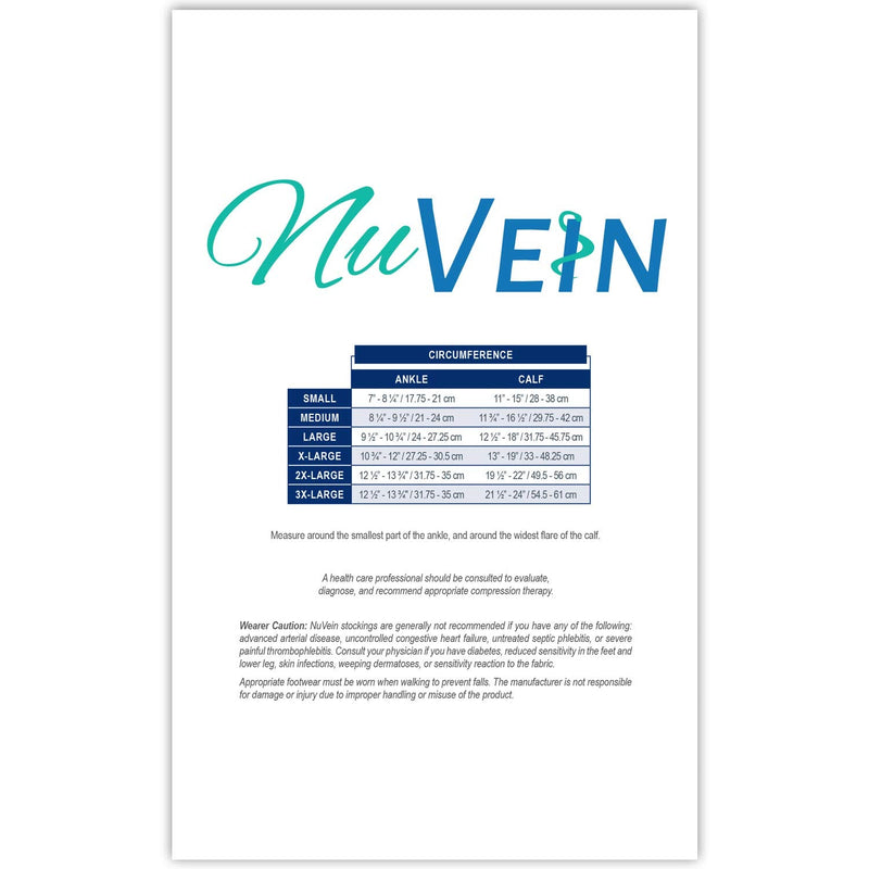 NuVein Sheer Compression Stockings, 15-20 mmHg Support, Women's Medium Denier Nylons, Knee High, Closed Toe, Beige, Small Small (1 Pair) - NewNest Australia
