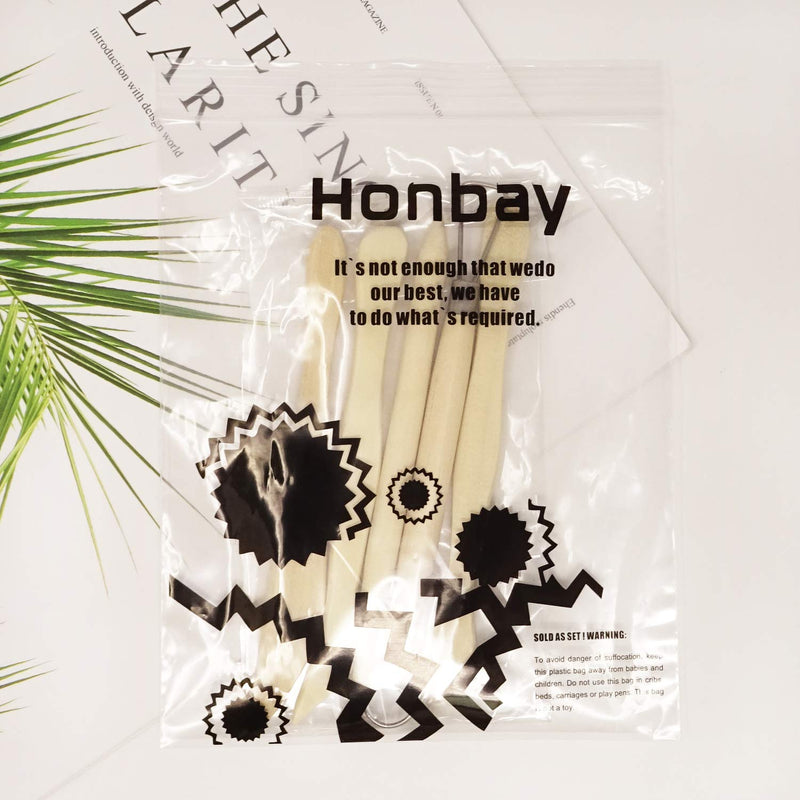 Honbay 5-Piece Wooden Mini Modeling Tools Clay Sculpture Tools for Cutting, Carving and Smoothing - NewNest Australia
