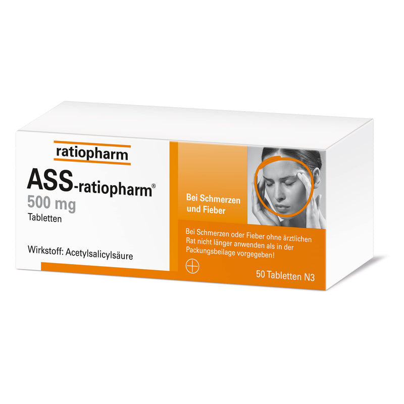 ASS-ratiopharm® 500 mg tablets: A classic among painkillers, 50 tablets 50 pieces (pack of 1) - NewNest Australia