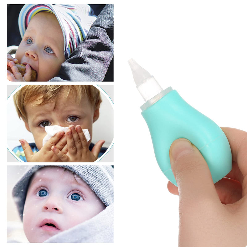 Firtink 2 Packs Baby Nasal Aspirator, Nasal Aspirator Newborn, Baby Nose Sucker Baby Nose Cleaner Baby Nasal Cleaner Mucus Removal for Newborns&Toddlers(Blue+Green) Blue+green - NewNest Australia