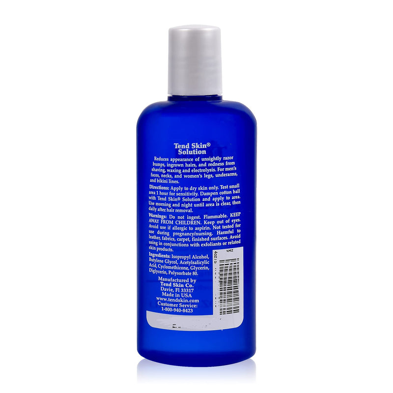 Tend Skin Womens AfterShave/Post Waxing Solution for Ingrown Hair, Razor Bumps and Razor Burns, 4 ounce, Blue 4 Fl Oz (Pack of 1) - NewNest Australia