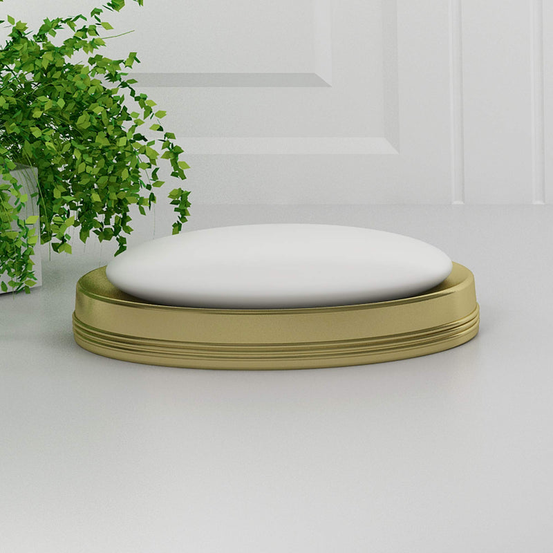 nu steel Nusteel Jewel Decorative Stainless Steel Dish Tray for Bathroom Vanities, Countertops, Pedestals, Kitchen Sink-Store Hand Soap, Pumice Bars, Sponges, Scrubbers, Rich Gold Finish - NewNest Australia