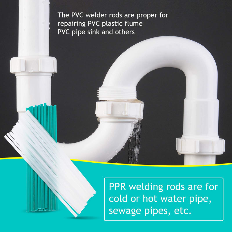 100 Pieces Plastic Welding Rods 7.9 Inch PP/PVC/PPR Plastic Welder Repair Rods for Car Bumpers and Daily Plastic Repair, 20 Pieces for Each Color - NewNest Australia