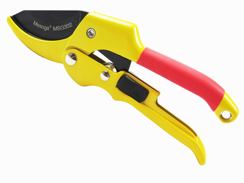 Mesoga 8 Inch Professional Pruning Shears, SK-5 Steel Blade Bypass Pruner Scissors, Pulley Garden Clippers, Tree Trimmers, Secateurs, Hand Anvil Loppers - NewNest Australia