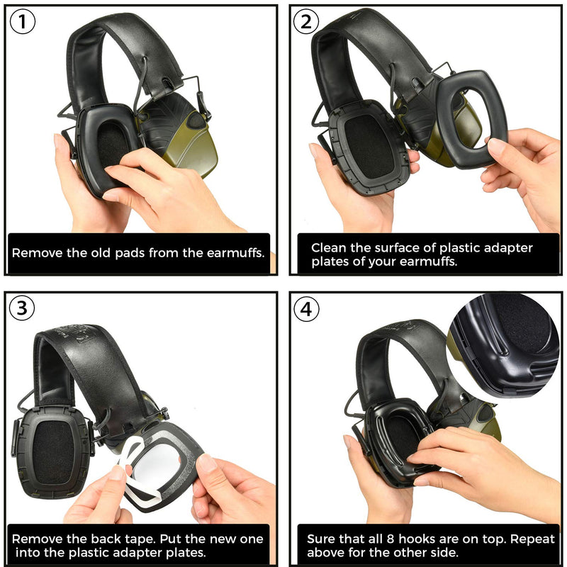 Gel Ear Pads, High Density Noise Reduction Replacement Gel Cups for Howard Leight Impact Sport Pro Sync Leightening Shooting Earmuff - NewNest Australia