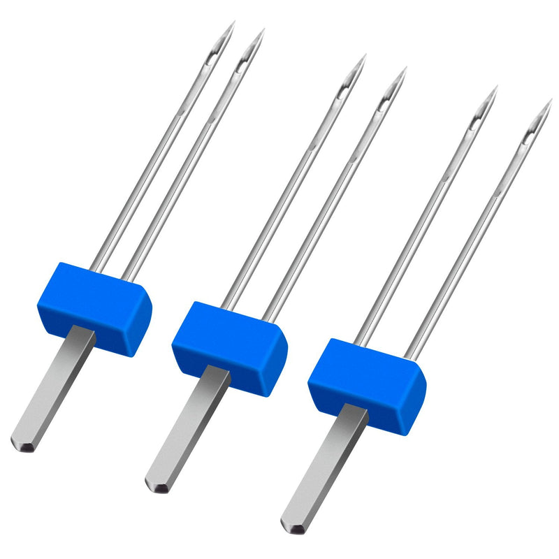 12 Pieces Twin Needles, Double Twin Needles with Plastic Box for Household Sewing Machine, 3 Sizes Mixed 2.0/90, 3.0/90, 4.0/90 12 - NewNest Australia