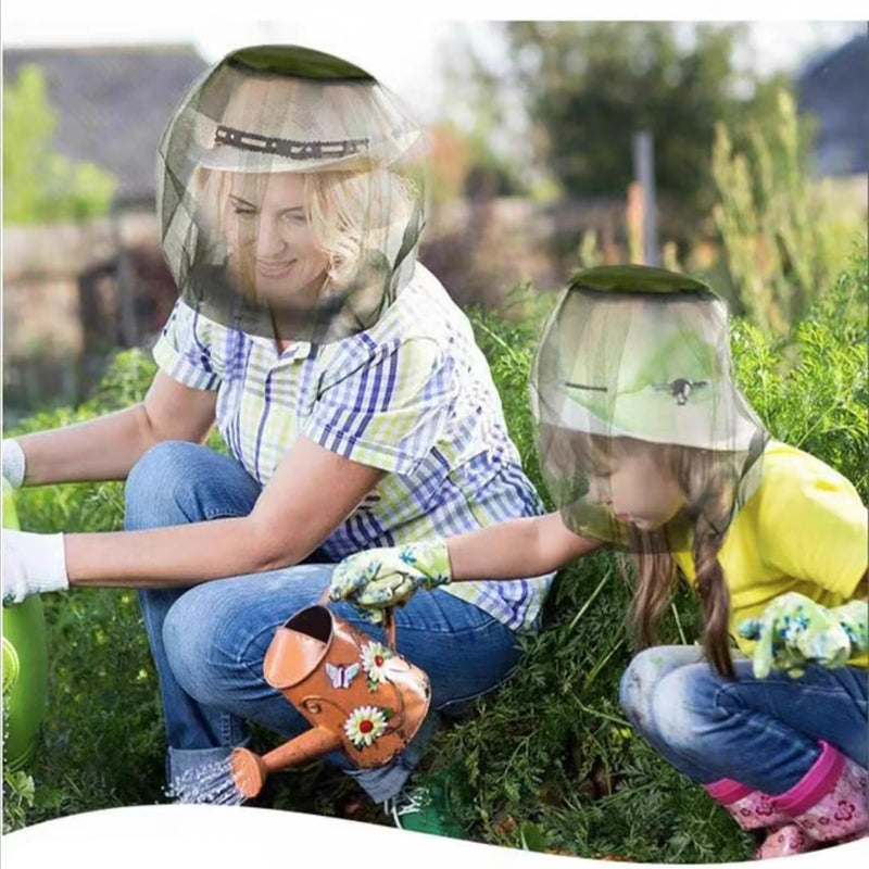 WUDQIJI Head Net Face Mesh Head Cover Pack of 2 Mosquito Net Head Mosquito Cap Head Net Mosquito Protection Hood for Face Protection Outdoor Fishing Camping Hiking (Black, Army Green) - NewNest Australia