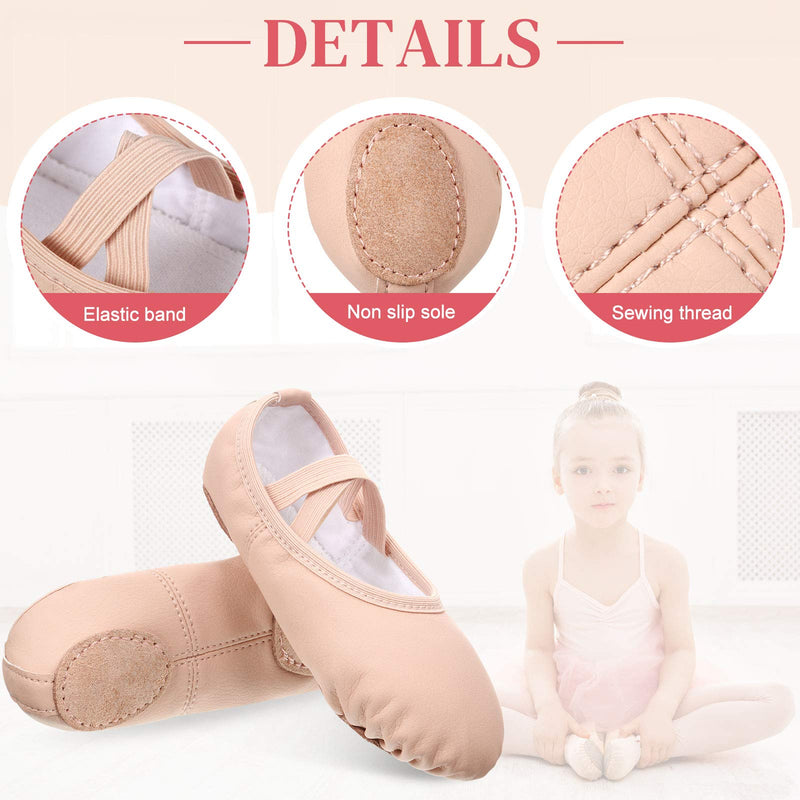 SATINIOR 3 Pairs Ballet Shoes for Girls Toddlers Practice Shoes Ballet Shoe Yoga Shoes 3 Colors Ballet Slippers Flats for Toddler Kids Dancing 13 Little Kid Black, Pink and Beige - NewNest Australia
