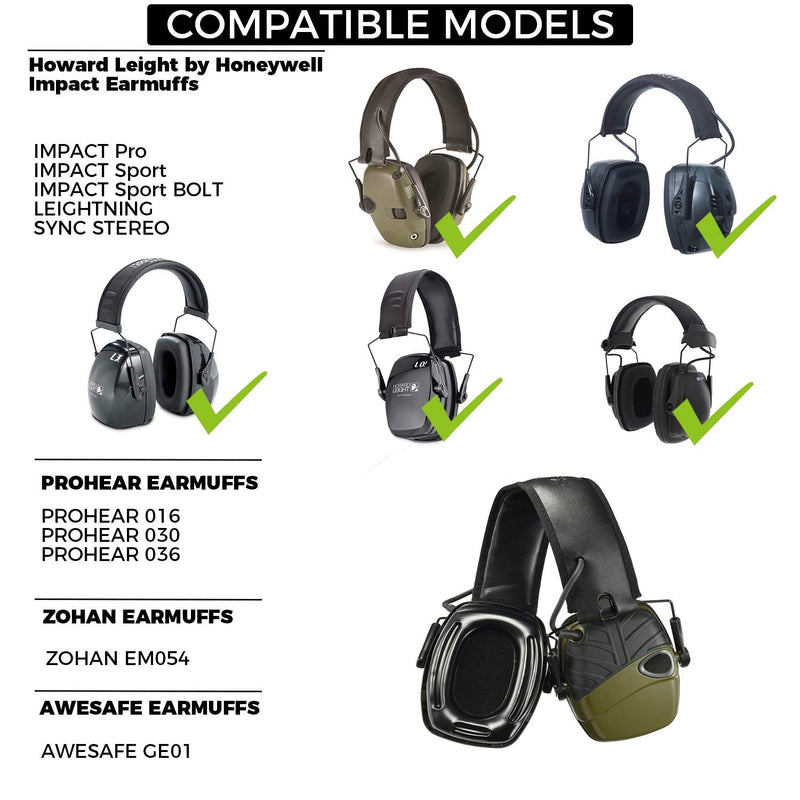 Gel Ear Pads, High Density Noise Reduction Replacement Gel Cups for Howard Leight Impact Sport Pro Sync Leightening Shooting Earmuff - NewNest Australia
