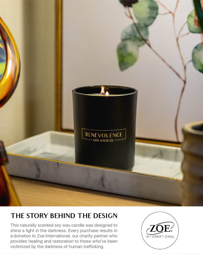 Premium Bergamot & Jasmine Candle | Highly Scented Candles for Home | 6 oz 35 Hour Burn, All Natural Soy Candles | Aromatherapy Bergamot Candles with Matte Black Glass Gift Box Medium - NewNest Australia