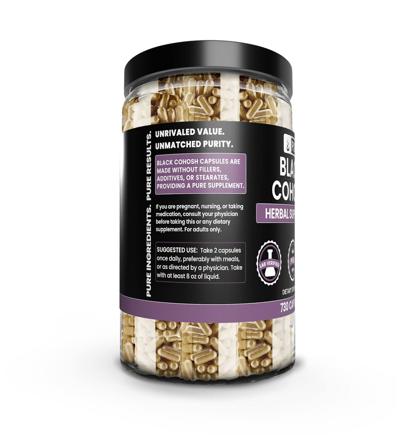 Pure Original Ingredients Black Cohosh (730 Capsules) No Magnesium Or Rice Fillers, Always Pure, Lab Verified 730 Count (Pack of 1) - NewNest Australia