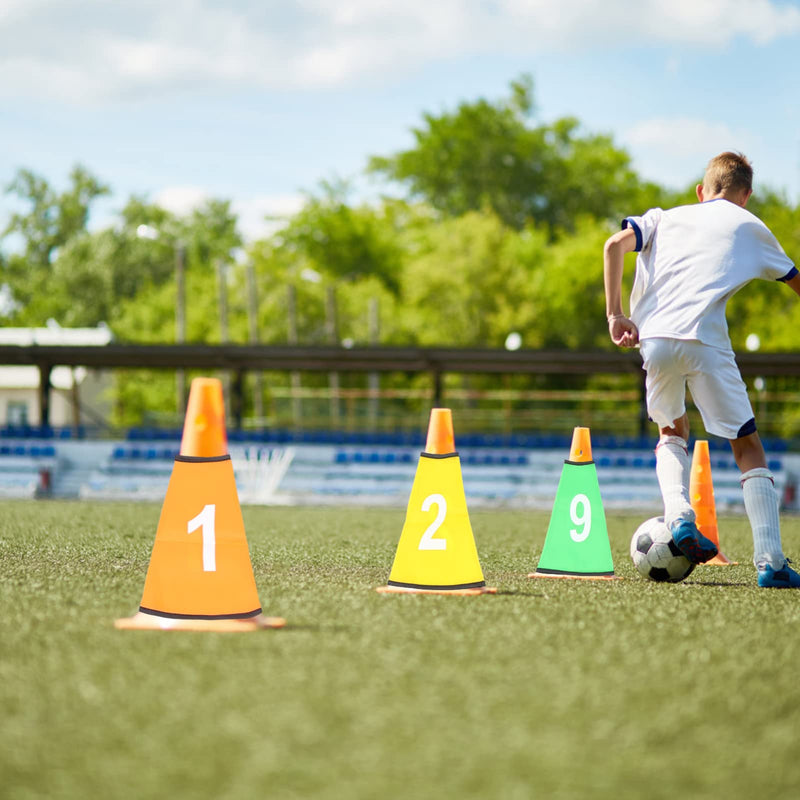 Toyvian 10Pcs Number Soccer Cone Collars Training Cones Cover Agility Training Sports Cone Cover for Sports Soccer Training Disc Sleeve - NewNest Australia