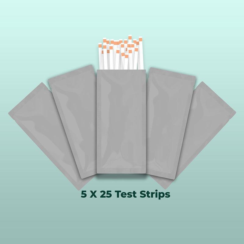 Seba Nutrition - Keto Urine Test Strips - 125 Urinalysis Test Sticks (5 X 25 Aluminum Sachets in a Bottle) - Design for Ketogenic and Low Carb Diets - Best for Accurate Meter Measurement of Ketones - NewNest Australia