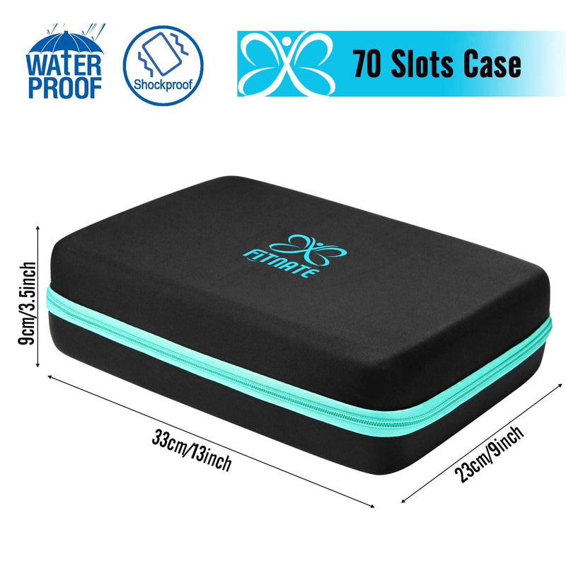 Storage Of Essential Oils Fitnate Case For Essential Oils (5 Ml, 10 Ml, 15 Ml), Case For Travel With Essential Oils With Young Living Labels For Essential Oils And Bottle Opener, Blue - NewNest Australia