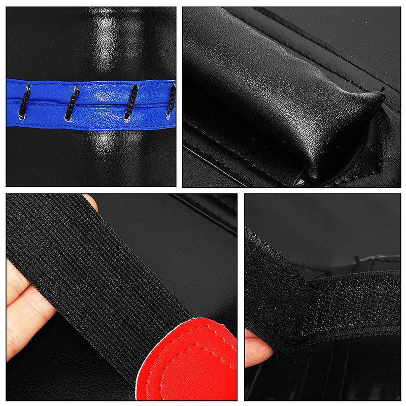 TLBTEK Taekwondo Kick Pad PU Muay Thai Pads MMA Karate Kick Pads Kickboxing Training Pads Martial Arts Punching Pads Leather Strike Curved Kicking Shield Blue - NewNest Australia