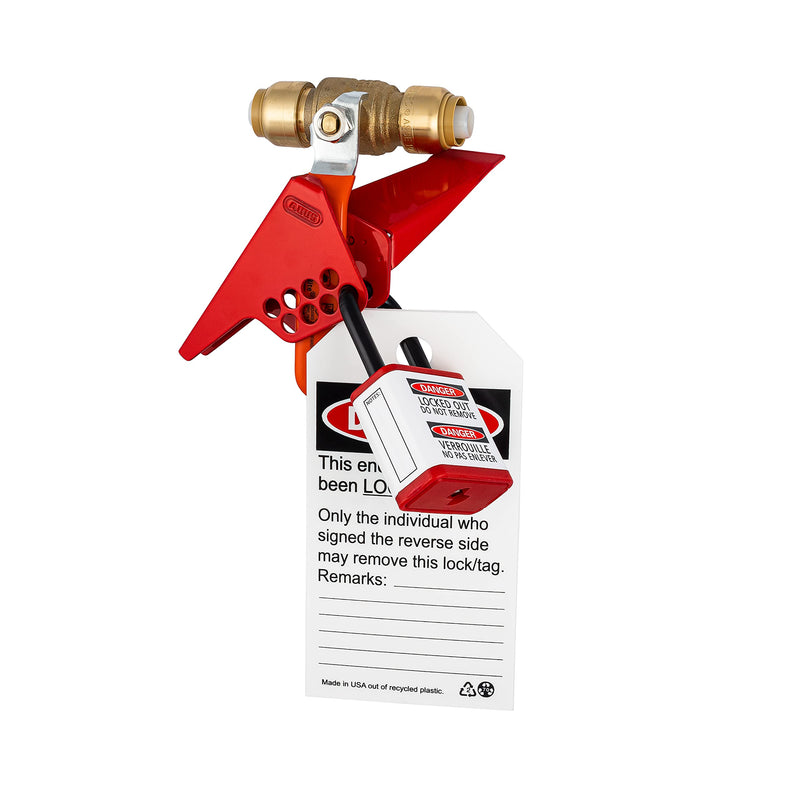 Zing Green Products 7273 Steel Small Ball Valve Lockout Device, Red - NewNest Australia
