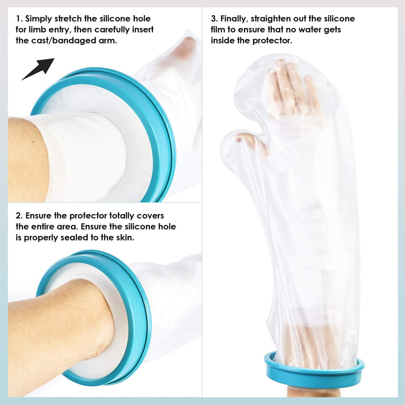 Bramble - Waterproof silicone cast protection (arm) for bath and shower - NewNest Australia