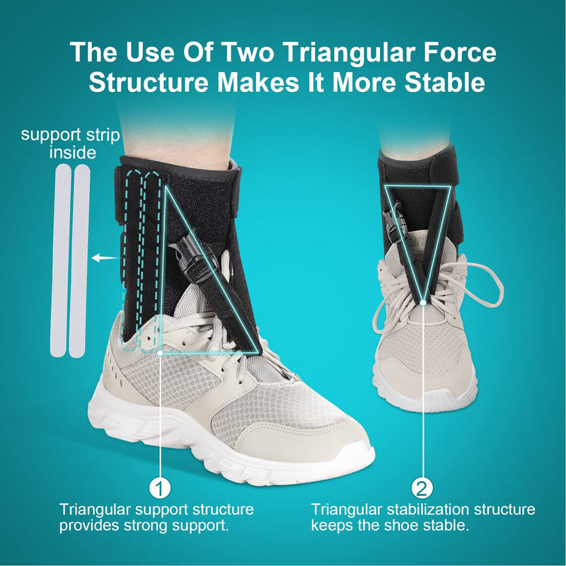 Foot Drop Brace for Walking with Shoes, Foot Up AFO Brace Help Raise Shoes, Drop Foot Splint for Ankle Joint, Improved Walking Gait, Relieve Pain, for Left and Right Foot Suitable Fits Women and Men - NewNest Australia