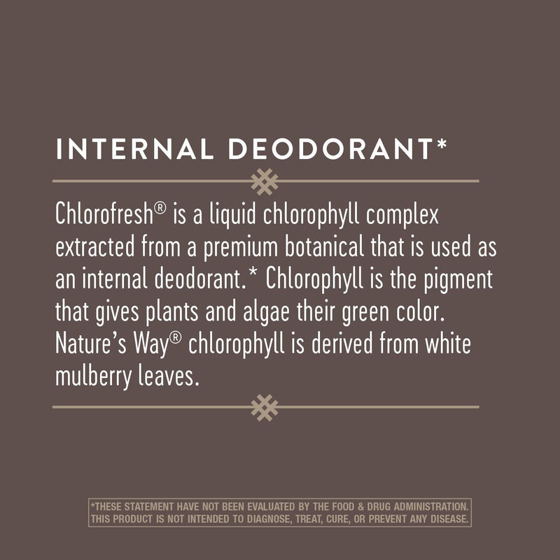 Nature's Way Chlorofresh; Internal Deodorant*; chlorophyll concentrate; 90 softgels - NewNest Australia