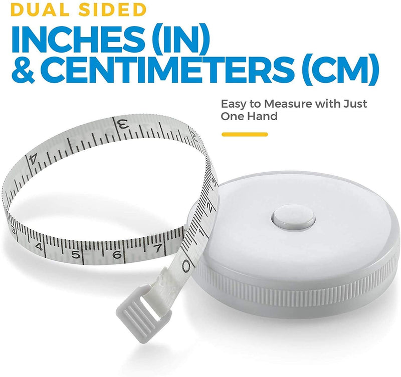 Body Tape Measure - (Pack Of 2) Tape Measure For Body And Fat Weight Measuring (Inch & Cm) Retractable Tape Measure Ruler For Accurate Body Fat Calculator, Helps Calculate Fitness Body Measurements - NewNest Australia