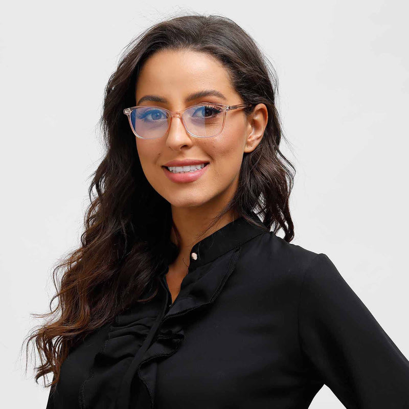 Madison Avenue blue light filter glasses for women, TR90 blue light glasses, computer glasses for gaming, metal hinge glasses blue light filter without prescription brown - NewNest Australia