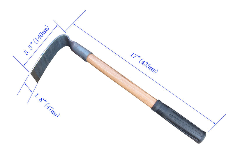 Forged Hoe, Forged Adze Grubbing Hoe, Solid Mattock Pick Digging Tool, 17-Inch Mini Grub Hoe 1LB - NewNest Australia