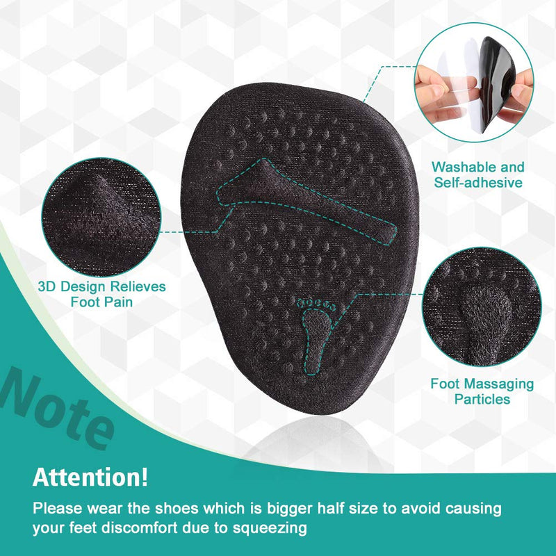 Insoles Forefoot High Heel Cushion, Forefoot Pad, Metatarsal Pads, Bunion Pads, Insoles For High Heels, Shoes, Pain Relief For Women And Men, Self-Adhesive Silicone Gel, 2 Pairs - NewNest Australia