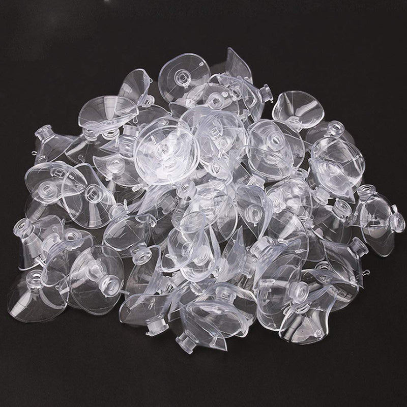 NewNest Australia - 150 Pcs 30mm Transparent Suction Cups Home Wall Desk Glass Suction Cups Sucker Hanger Pads Without Hooks 