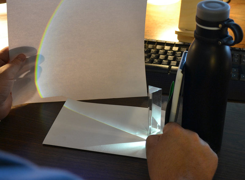 Eisco Labs Equilateral Acrylic Prisms With 1 inch Sides, Set of 3 Prisms - 1 Inch, 2 Inch, and 4 Inch Lengths - NewNest Australia