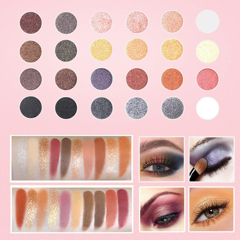 Hotrose Full 78 Color Eyeshadow Palette Makeup Palette Matte and Shimmer Lip Gloss Blusher Concealer Kit Beauty Cosmetic Makeup Set Gift Set for Teen Girls and Women - NewNest Australia