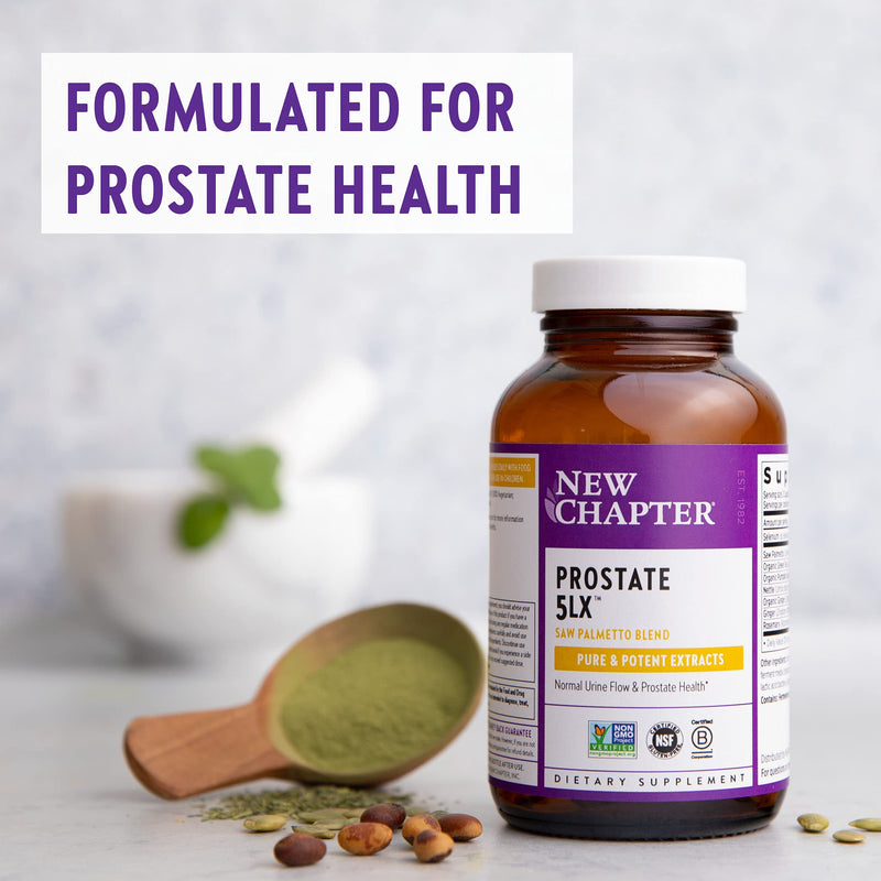 New Chapter Prostate Supplement - Prostate 5LX with Saw Palmetto + Selenium for Prostate Health - 60 ct Vegetarian Capsule 60 Count (Pack of 1) - NewNest Australia
