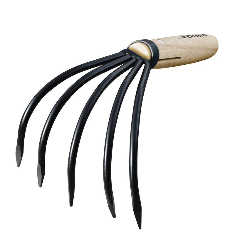 Nisaku by Sun Joe NJP555 Kumade Gohondume 5 Tine Claw Rake and Cultivator 4.75-Inch Width Japanese Carbon Stainless Steel prongs - NewNest Australia