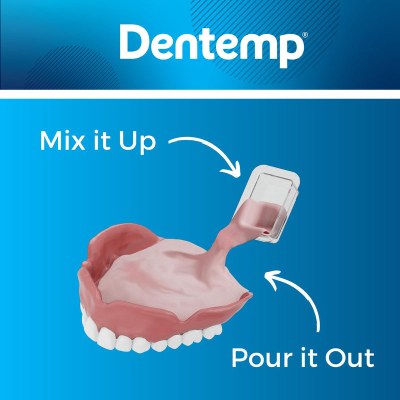 Dentemp Denture Set - Advanced Formula Reline It Denture Reliner (1 piece) - Denture set for retrofitting and tightening dentures, for both upper and lower dentures - NewNest Australia