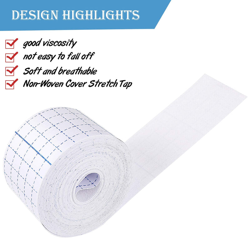 2 Rolls Non-Woven Cover Roll Stretch Tape Non-Woven Adhesive Bandages Breathable Bandage Tape Cohesive Wrap Bandages Protective Stretch Bandage Roll Film (2 Inch x 10.94 Yard) 2x393.8 Inch (Pack of 2) - NewNest Australia